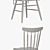 Crate & Barrel Willa Dove Chair - Timeless Wood Design 3D model small image 3