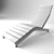 RIVAGE Deckchair: Stylish Relaxation 3D model small image 3