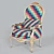 Vintage Accent Chair 3D model small image 2