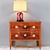 Elegant Churchill Fabric Sleigh Bed 3D model small image 1