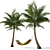 Tropical Paradise Hammock: Relax Among Palm Trees 3D model small image 1