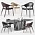 Modern Dining Set: 133 Ico & 475 Boboli by Cassina 3D model small image 1