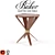 Elegant Quattro Mahogany Side Table 3D model small image 1