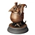 Copper Garuda Statue 3D model small image 1