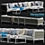 Varaschin ALGARVE Outdoor Sofa Set 3D model small image 1