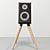 Solid Wood Speaker Stands 3D model small image 2