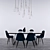 Sleek Modern Dining Set 3D model small image 1