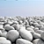 White Pebble Road Set 3D model small image 2