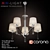 Elegant Prato Chandelier with Crystals 3D model small image 1