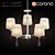 Elegant Prato Chandelier with Crystals 3D model small image 2