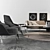 Flexform 01: Sofa, Armchair, Pillows, Poof, Tables 3D model small image 2