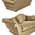 Elegant Sepal Sofa for Classic Living 3D model small image 2