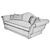 Elegant Sepal Sofa for Classic Living 3D model small image 3