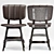 Stylish Robertson Brown Leather Chair 3D model small image 2