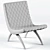 Danforth Chestnut Quilted Leather Chair 3D model small image 3