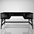 Sleek Black Writing Desk 3D model small image 1