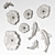 Ceramic Fish Lily Wall Decor 3D model small image 3