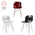 Sophisticated Troy Chair: Steel Frame, Plywood Seat 3D model small image 1