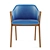 Elegant Loden Wood Chair 3D model small image 2