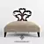 Elegant Heart Motif Chair 3D model small image 2