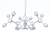 Azzardo Neurono 15 Modern Crystal Chandelier 3D model small image 2