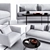 Premium Sofa Set: Sofa, Armchair, Carpet, Table 3D model small image 2