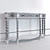 Slim Three Drawer Console 3D model small image 3