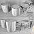 Elegant Baxter NINFEA Night & Small Tables 3D model small image 2