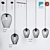 Modern Black Pendant Light 3D model small image 1