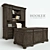 Vintage West Executive Desk and Credenza Set 3D model small image 2