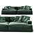 Corona Baxter Damasco Sofa 3D model small image 1