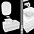 Fluent Collection: Hanged Vanity Set 3D model small image 2