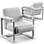 Elegant Florence Armchair: Sleek Design & Superior Comfort 3D model small image 3
