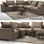 Flexform Groundpiece Modular Sofa 3D model small image 2