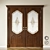 Classic Double Door with Stained Glass 3D model small image 1