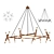 Minimalist Pentagon Chandelier 3D model small image 1