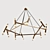 Minimalist Pentagon Chandelier 3D model small image 2