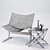 Modern Meadmore Sling Chair Set 3D model small image 3