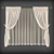 Kitchen Short Curtains 3D model small image 1