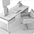Elegant RH Latour Desk Set 3D model small image 3