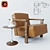 Riva1920 Berbena Chair & Tarassaco Table Set 3D model small image 1