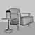 Riva1920 Berbena Chair & Tarassaco Table Set 3D model small image 3