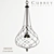 Elegant 4-Light Metal Chandelier 3D model small image 1