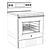 GE Electric Convection Range: JB655SKSS 3D model small image 3