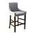 Velvet Longshot Chair | Oak Frame 3D model small image 1