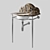 Elegant Parisian Nero: 830-1120mm Height, 600mm Depth, 790mm Width 3D model small image 1