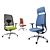 Kinnarps Salida Office Chair: Flexible Material & Adjustable Comfort 3D model small image 1