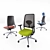 Kinnarps Salida Office Chair: Flexible Material & Adjustable Comfort 3D model small image 2