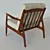 Haverhill Chair: Linen Upholstered, Birch Frame 3D model small image 2