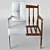 Haverhill Chair: Linen Upholstered, Birch Frame 3D model small image 3